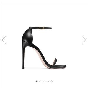 Authentic Stuart Weitzman Nudist Black Sandal
